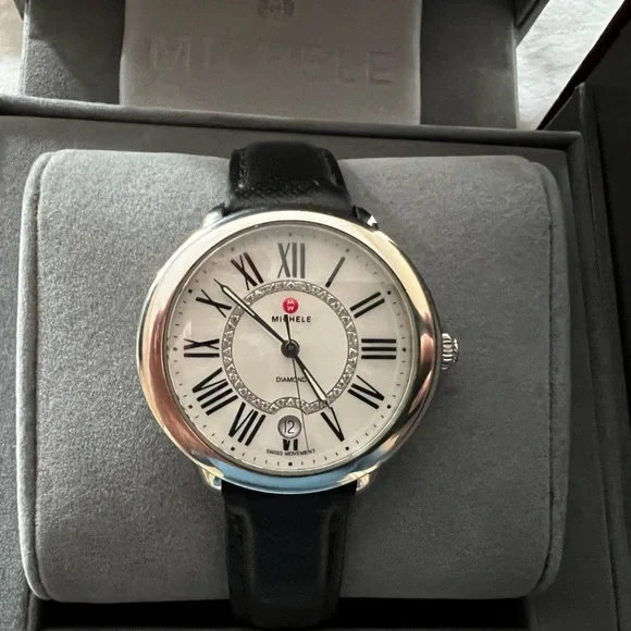 Michele | Accessories | Michele Womens Round Diamond Watch  display picture 1